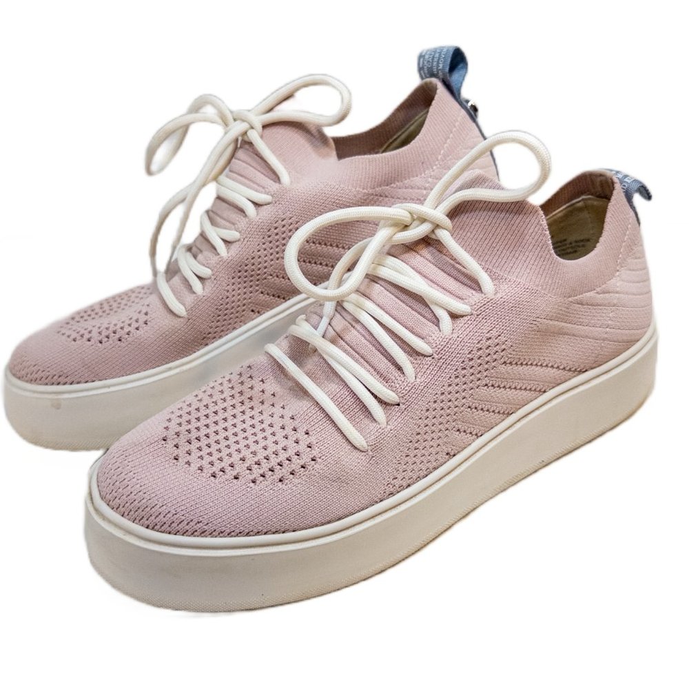Steve Madden Womens Size 8.5 Sneaker Brixie Pink Platform Lace Up Comfort Shoe
